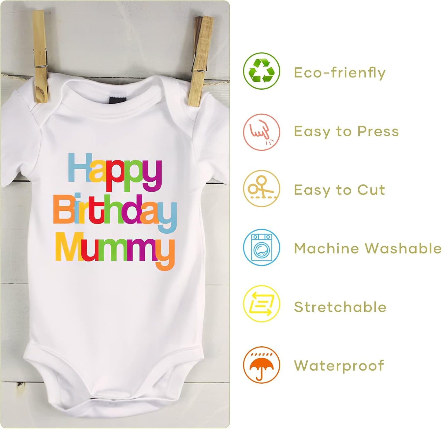 HTVRONT White & Black Heat Transfer Vinyl Bundle: 20 Pack 12" x 10" Heat Transfer Vinyl for T-Shirt, Cricut, Silhouette Cameo or Heat Press Machine