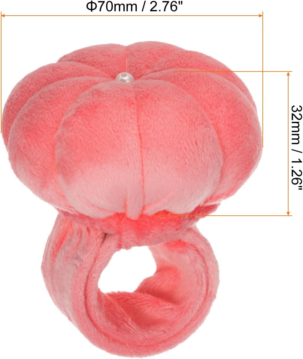 HARFINGTON Wrist Pin Cushions Band Sewing Needle Cushion Needle Holder Pincushions with Adjustable Strap Fit All Wrist Sizes for Sewing Quilting Needlework Crafts, Watermelon Red