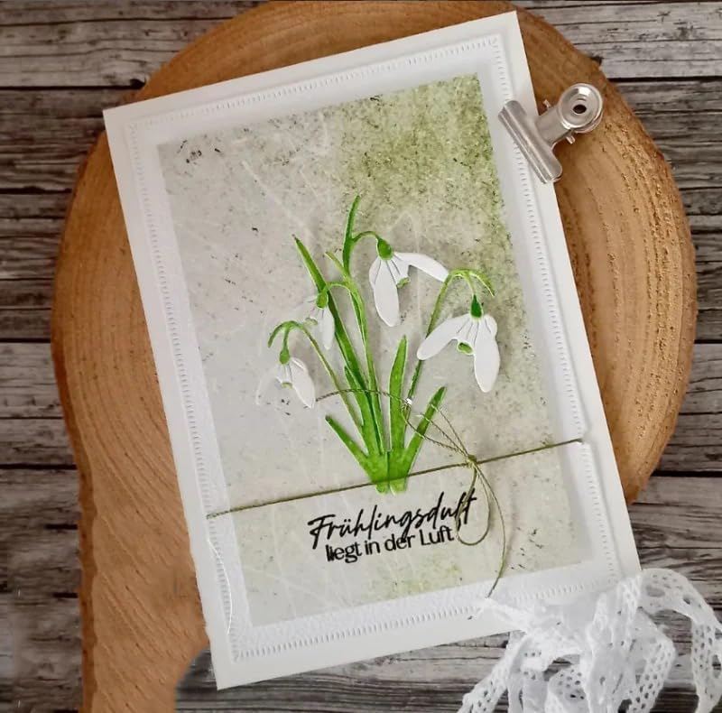 Lapoo Metal Cutting Die for Scrapbooking, 3D Backgrounds Frame New Cutting Dies DIY Album Card Making Decor Paper Craft Metal Die Cuts Party Wedding Decorations (Herbal A 2.8 x 2.5 in)