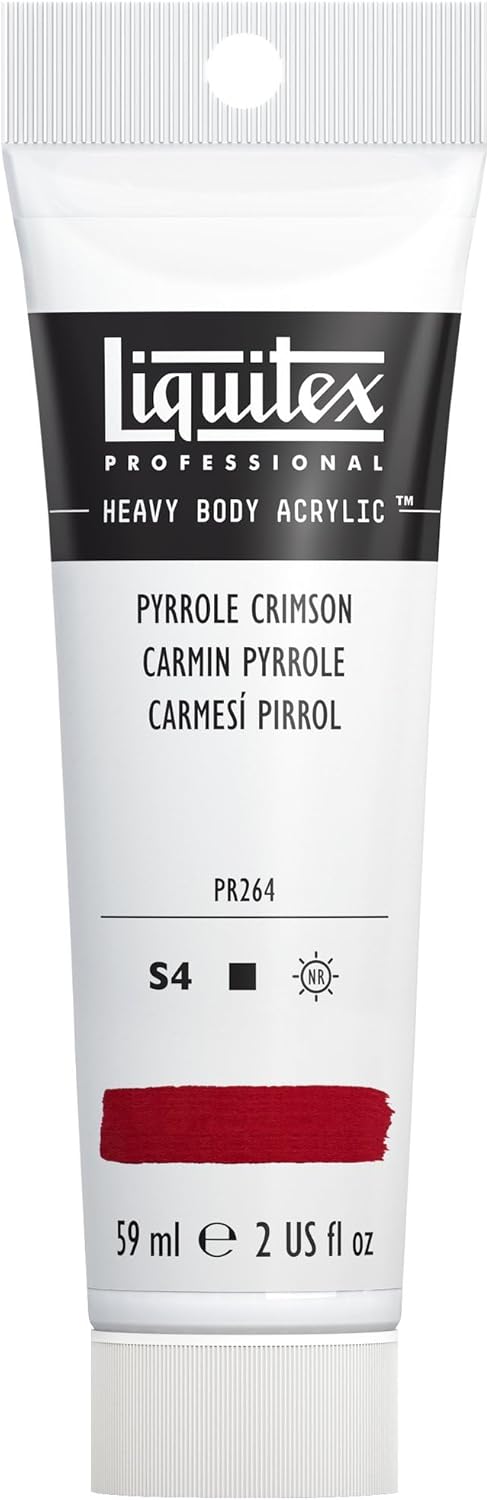 Liquitex Professional Heavy Body Acrylic Paint, 2-oz (59ml) Tube, Pyrrole Crimson