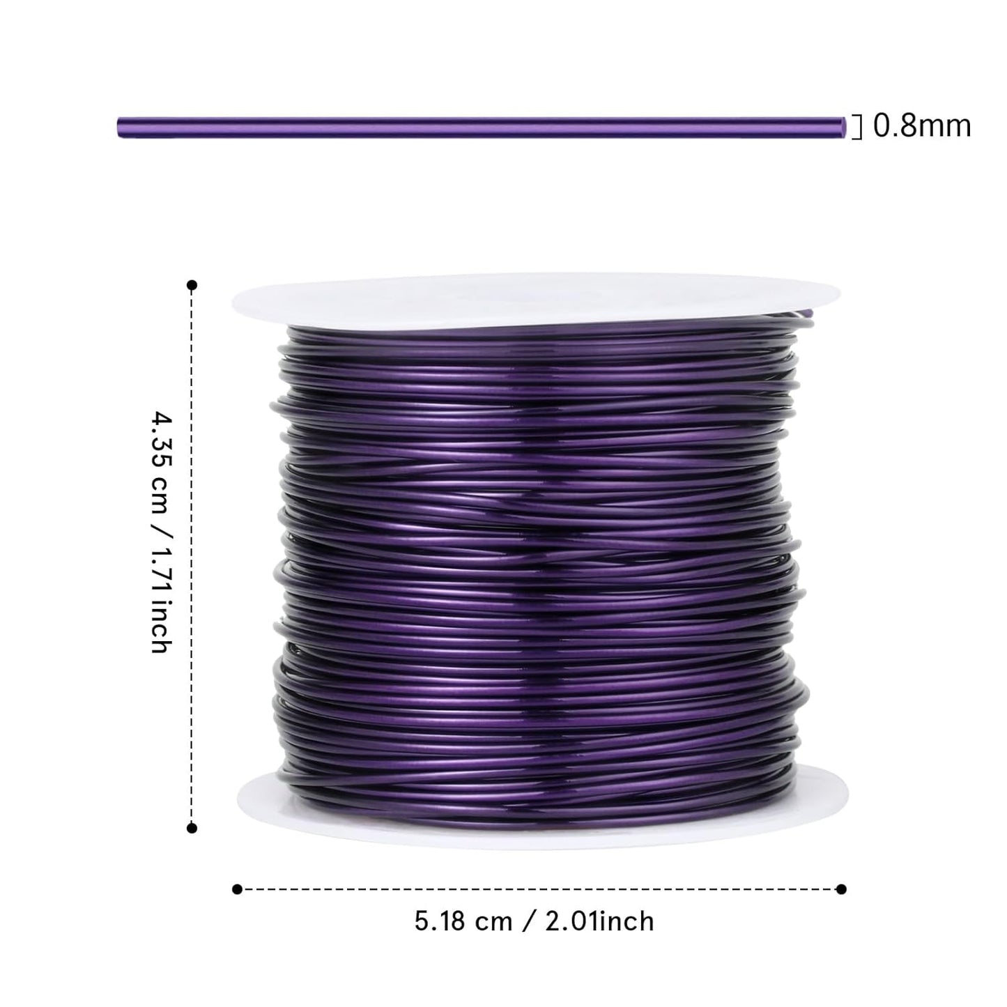 82FT Jewelry Wire 20 Gauge Tarnish-Resistant Copper Beading Wires Roll Bulk for DIY Crafts Jewelry Making, Purple Wire