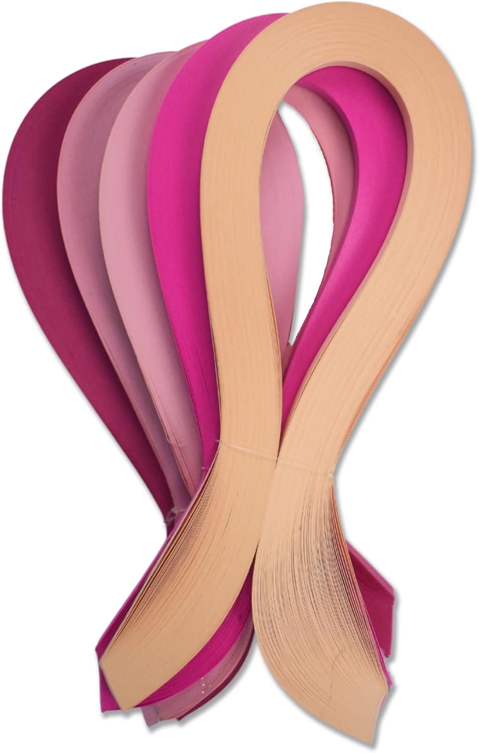 CrafTreat Pink Quilling Paper Strips for Craft Work - 500 Quilling Strips 3mm 30 CM Length - Paper Quilling for Decorating Cards, Gift Bags, Picture Frames and Scrapbooking