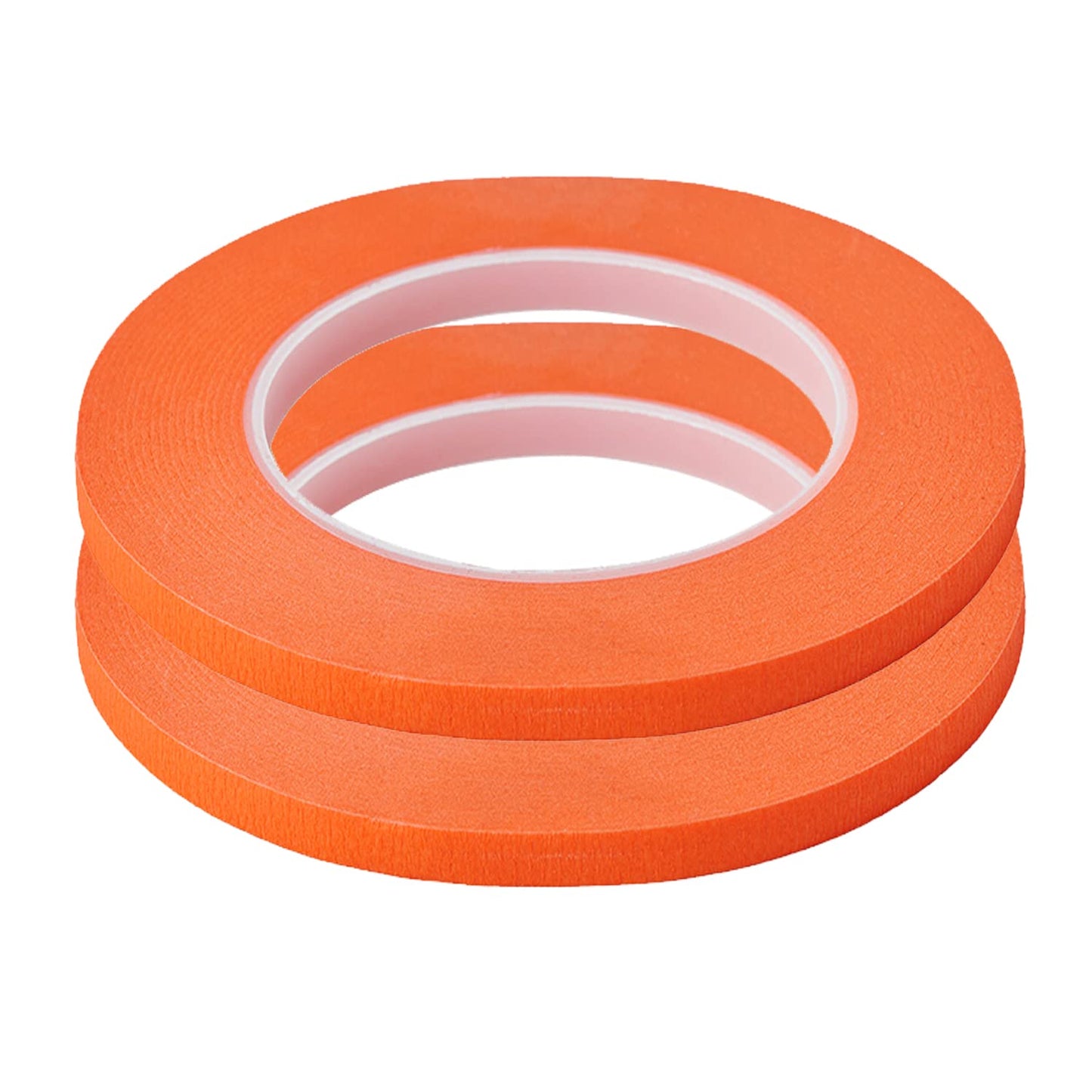 QDiShi 2 Pack 1/4" inch x 60yd Orange Painters Tape Easy Removal Thin Narrow Finishing Masking Tape Painting Tape Wall Tape, No Residue and Good Adhesive (0.25 in 6MM) (Orange)