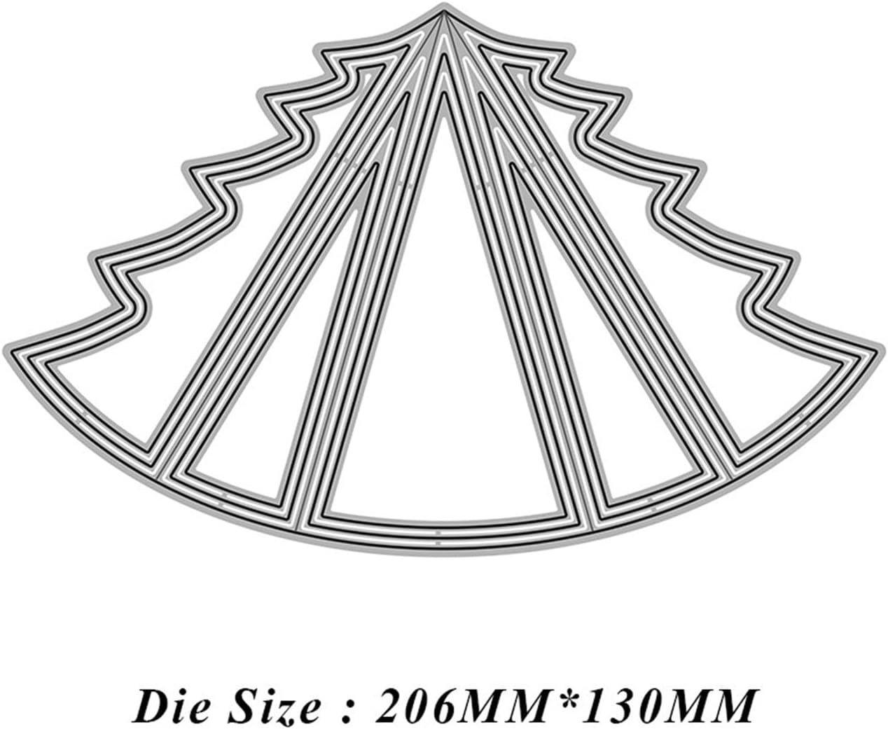 Mvchifay Cutting Dies for Card Making Metal Die-Cuts Scrapbooking Tool Hollow Frame DIY Craft Punch Template Embossing for Paper Album Decor (1-Tree Frame 20.6x13cm)