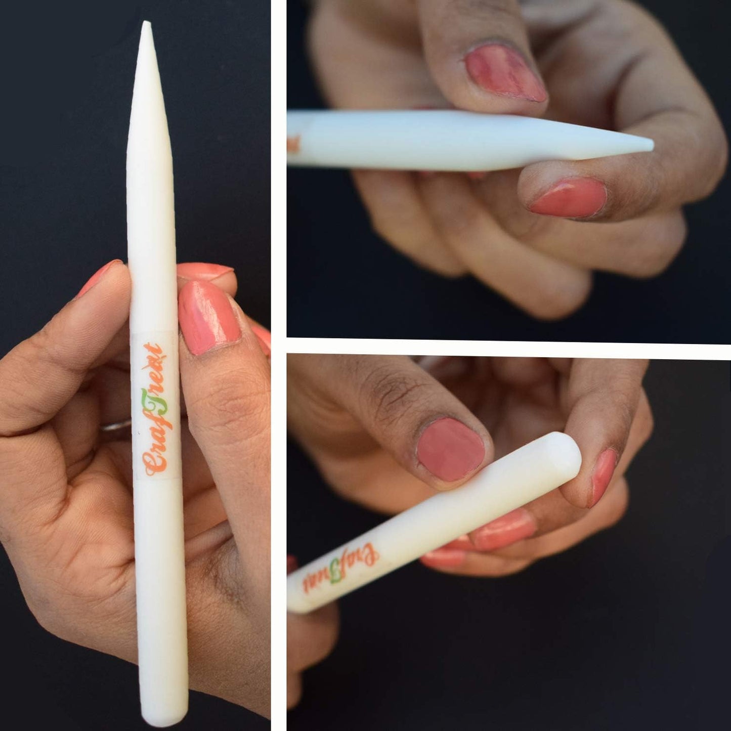 CrafTreat Teflon Bone Folders for Card Making - Burnisher Bone Folder - Teflon Bone Folder Tool for Scoring Creasing Origami and Paper Crafts- Pencil Shape Tool