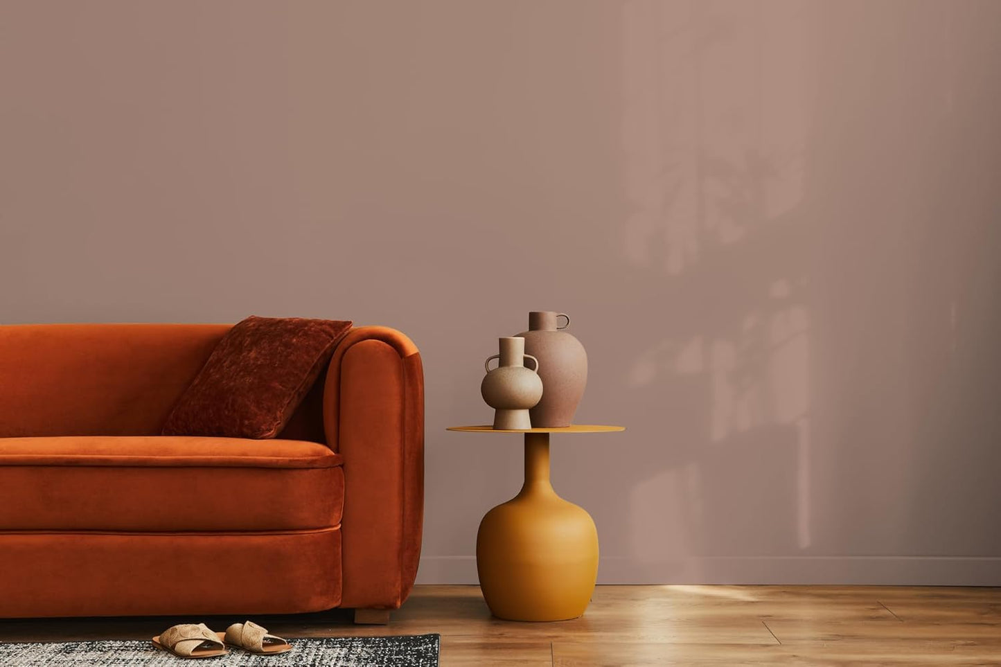 EVOLVE Paint & Primer: Environment-friendly, Low Sheen with One-coat Coverage for Interior & Exterior surfaces (Feather Brown, 5-Gallon)