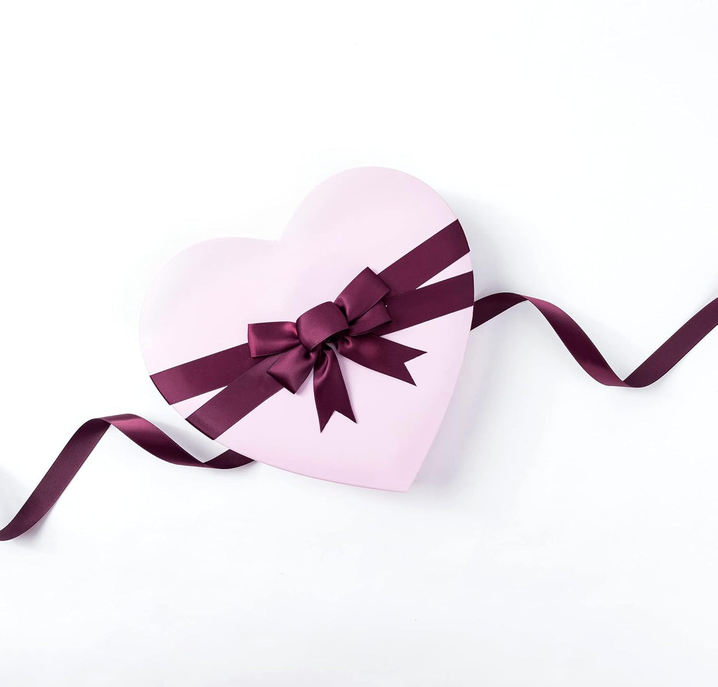 LIUYAXI Burgundy Satin Ribbon, Double Faced 1/2" X Continuous 25 Yards Ribbons Perfect for Gift Wrapping Bows Bouquet Wedding Craft and More