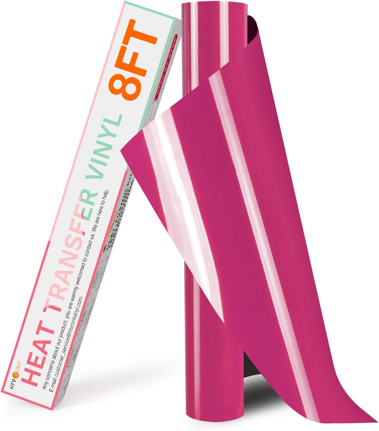 HTVRONT HTV Vinyl Rolls Heat Transfer Vinyl - 12" x 8ft Rose Red HTV Vinyl for Shirts, Iron on Vinyl for All Cutter Machine - Easy to Cut & Weed for Heat Transfer Design (Rose Red)