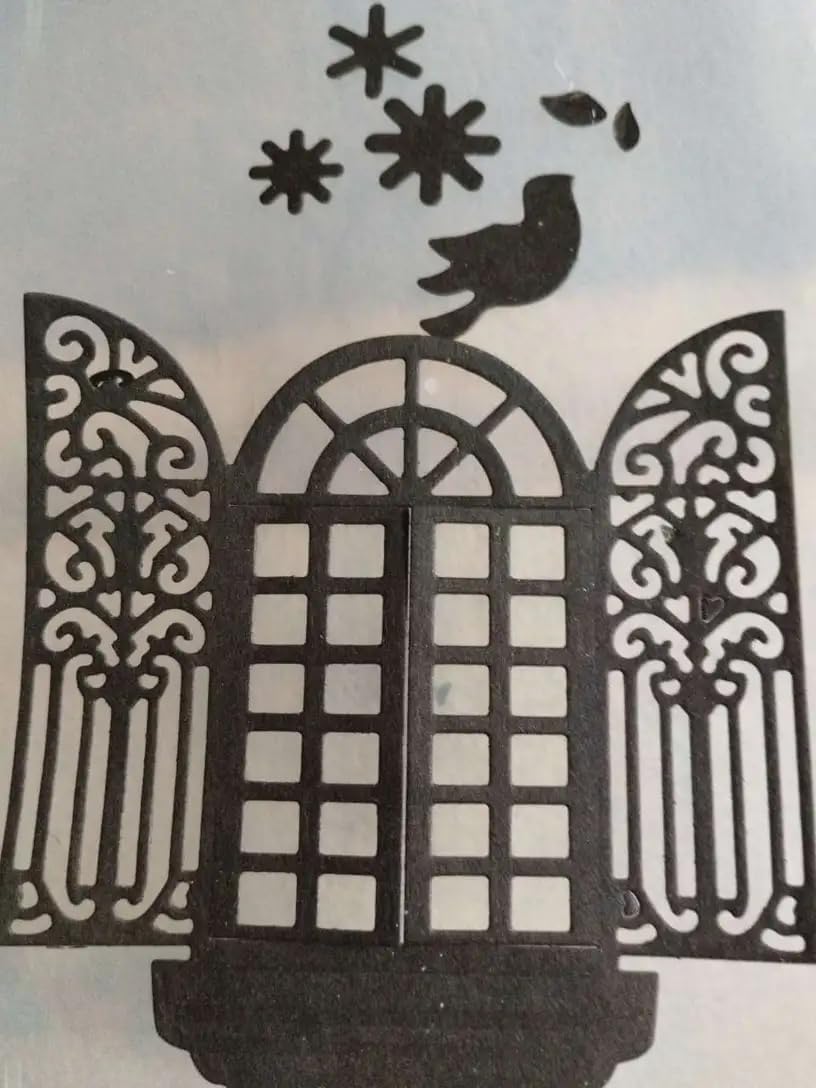 Lapoo Festivals Metal Cutting Die for Scrapbooking - Durable, Cut Stencils for DIY Scrapbook Photo Album Decorative Paper Card, Card Making Supplies, Embossing (Eid Window 4 x 3.5 in)