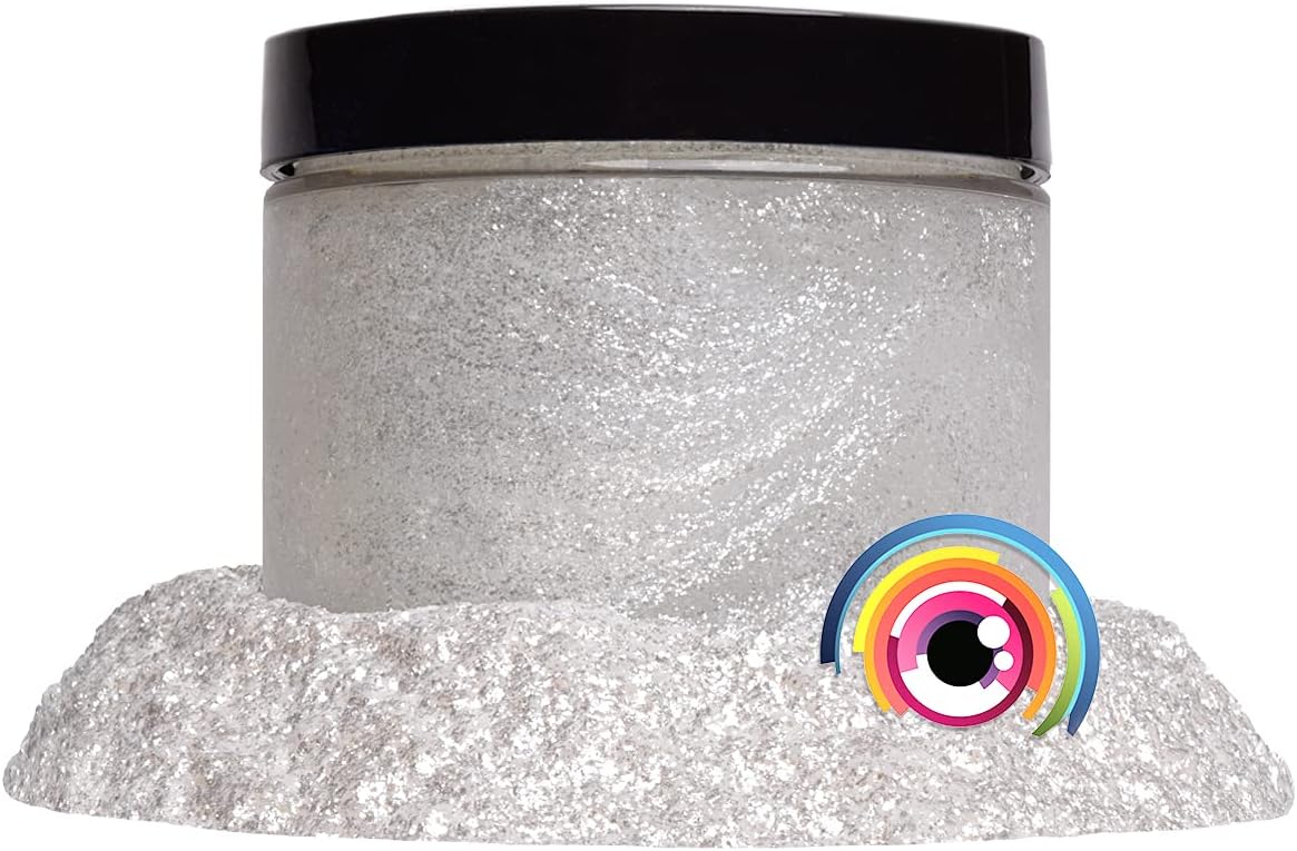 Eye Candy Pigments Premium White Mica Powder - Snowflake (50gr) - for Epoxy, Resin, Soap, Paint, Woodworking, Acrylic Pouring, Bath Bombs, Fishing Lures - DIY Arts and Crafts Additive