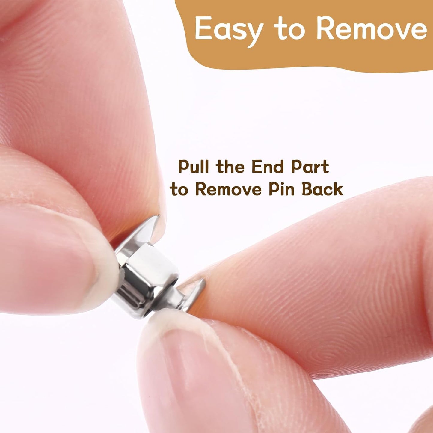 DECYOOL 30PCS Metal Locking Pin Backs, Pin Keepers Clasp Pin Backs Locking Buckles for Brooch DIY Crafts Badges Enamel Lapel Needles Pin Lock