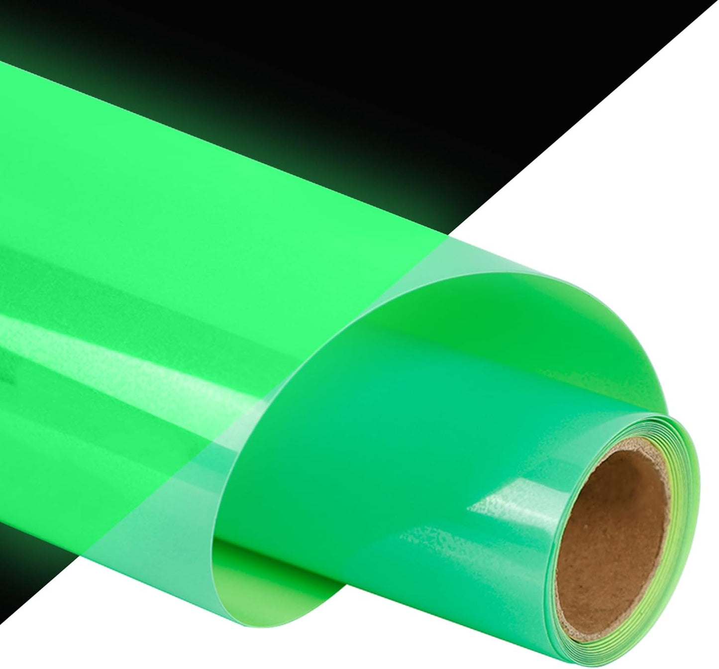 guangyintong Glow in The Dark Heat Transfer Vinyl HTV Rolls, 12" x 8ft Luminous Fruit Green Iron on Vinyl for T-Shirts Costumes, PU Elastic HTV Vinyl for All Cutter Machines Easy to Cut & Weed