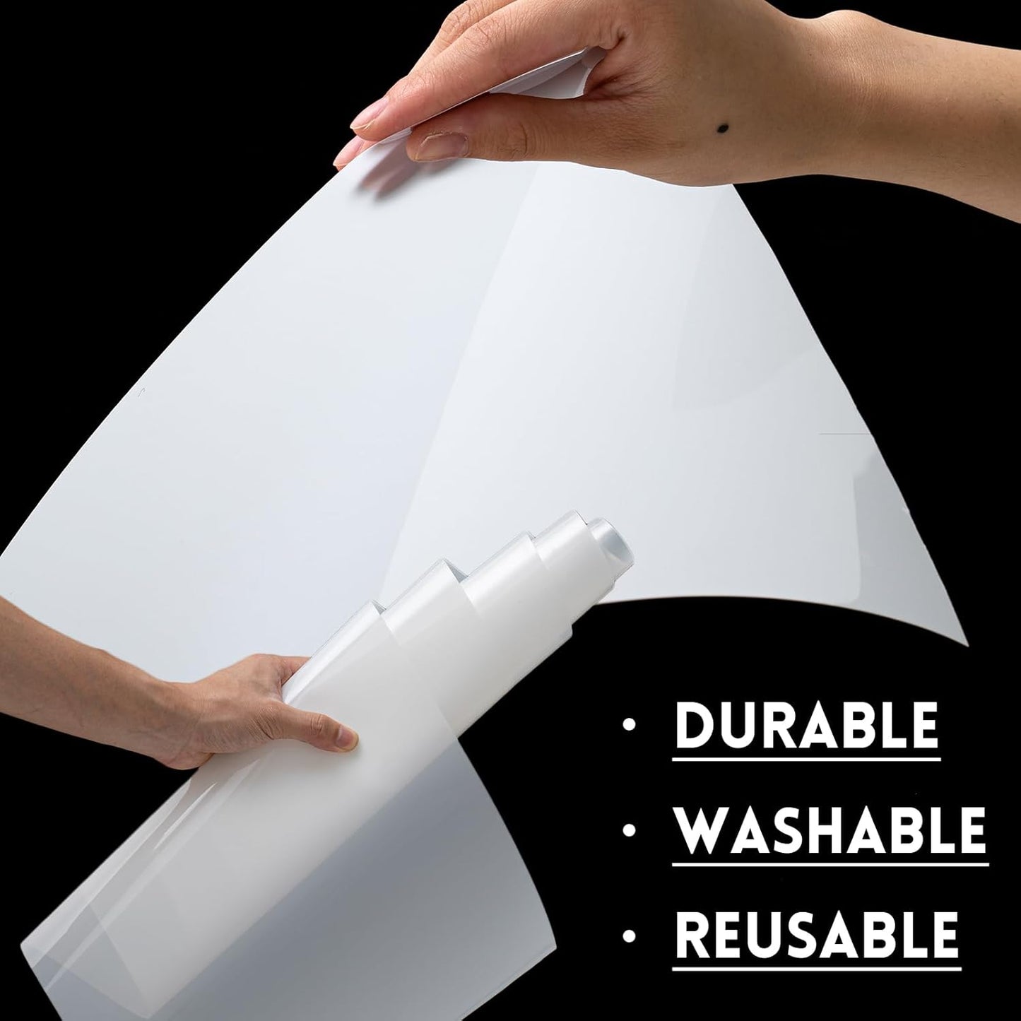 Frienda 12 Inches x 80 ft 6 Mil Rolls Blank Stencil Sheets Acetate Sheets Clear Template Material Reusable Acetate Rolls for Crafts Stencil Paper Vinyl for Cutting Machines(Translucent)