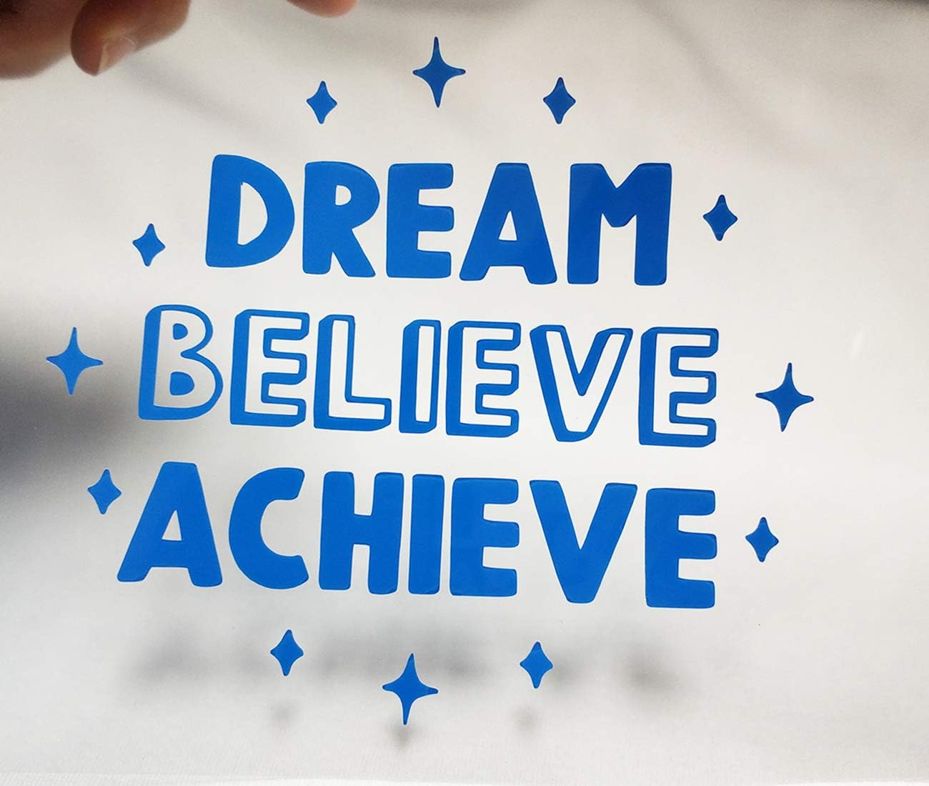 Guangyintong Lake Blue Heat Transfer Vinyl HTV Rolls, 12" x 8ft, 1 Roll, Iron On Vinyl for T-Shirts, Glossy Surface, Easy to Cut & Weed