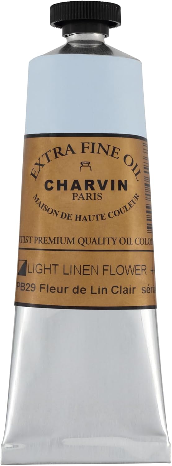 Charvin Extra Fine Oil Paint, Linen Flower Light 60 mL - Triple-Milled, Rich Texture, Poppy Oil-Based, Light-Fast, Handmade, Archival Quality
