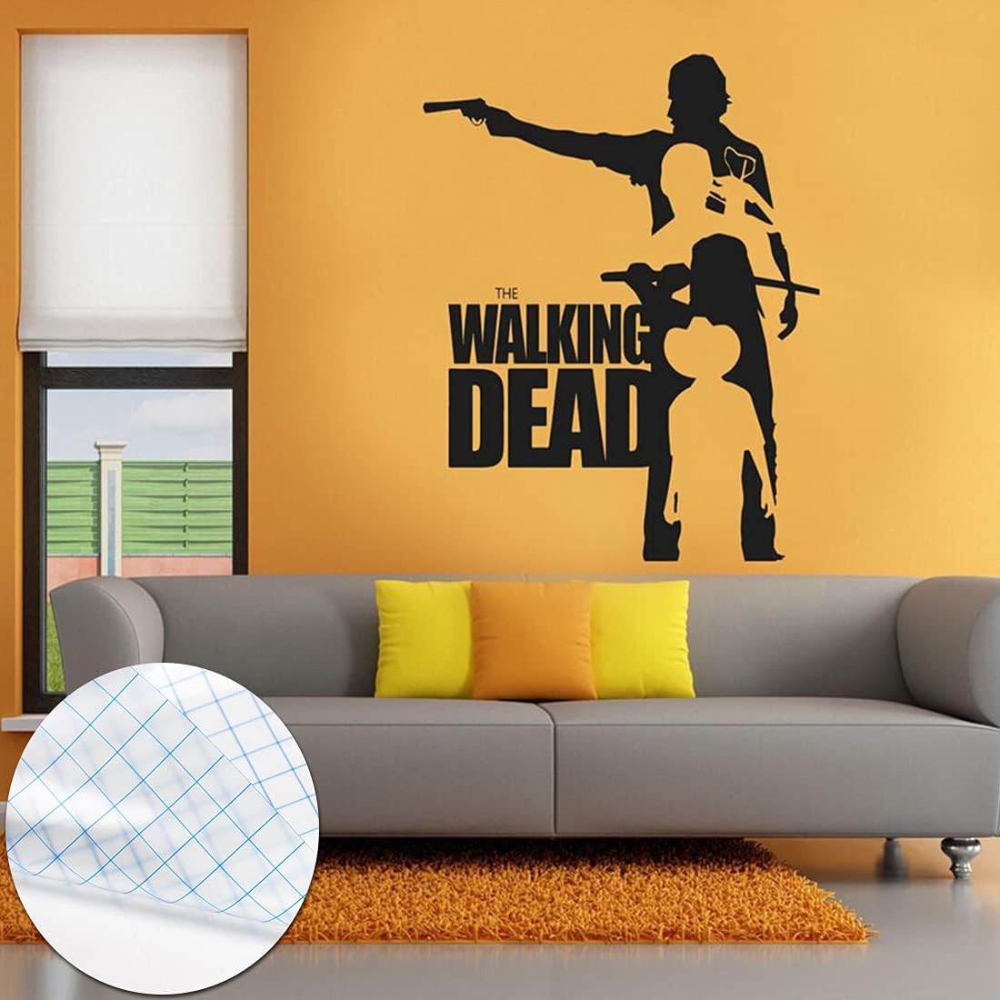 Clear Transfer Tape for Vinyl - 6" x 50 FT with Blue Alignment Grid Medium Tack for Adhesive Vinyl, Application Transfer Contact Paper Tape Roll for Silhouette Cameo Decals Stickers Window Signs