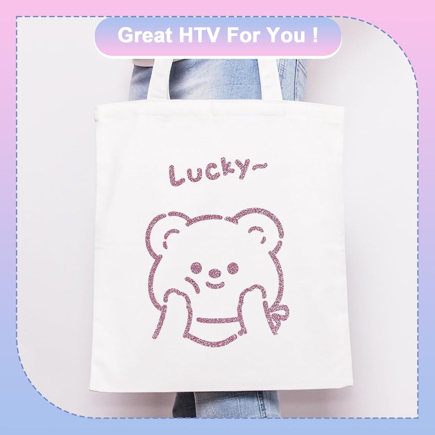 Glitter HTV Heat Transfer Vinyl Rolls- 12" x 10ft. Glitter Iron on Vinyl for DIY T-Shirts, Glitter for All Cutters, Heat Transfer Vinyl (Rosy Pink)