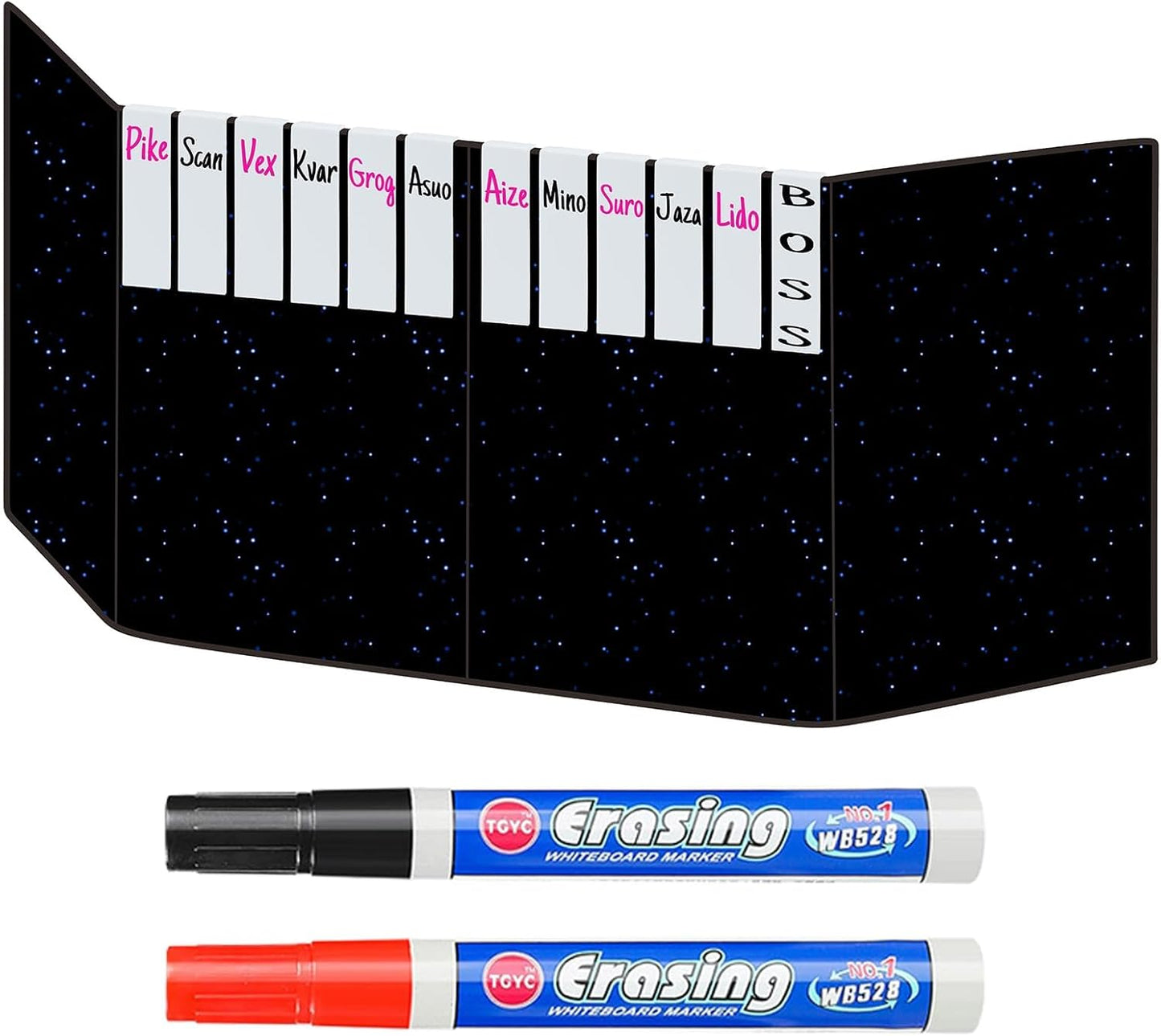 White Acrylic Erasable Screen Top Initiative Trackers 12PCS for DND, Other Tabletop RPG Game Accessories