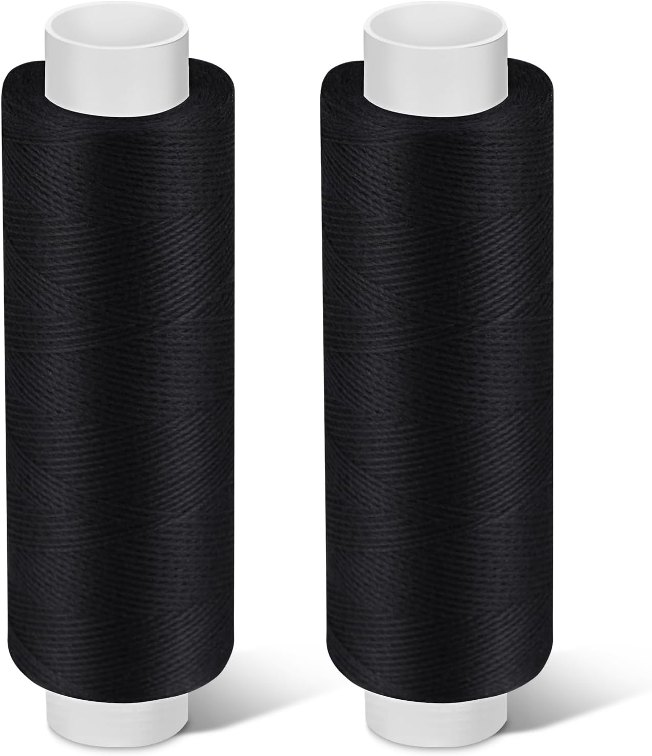 Bupete 2 Rolls Black Thread for Sewing, 200 Yards Each Roll Sewing Thread, Polyester Threads for Sewing Machine Embroidery Hand Stitching