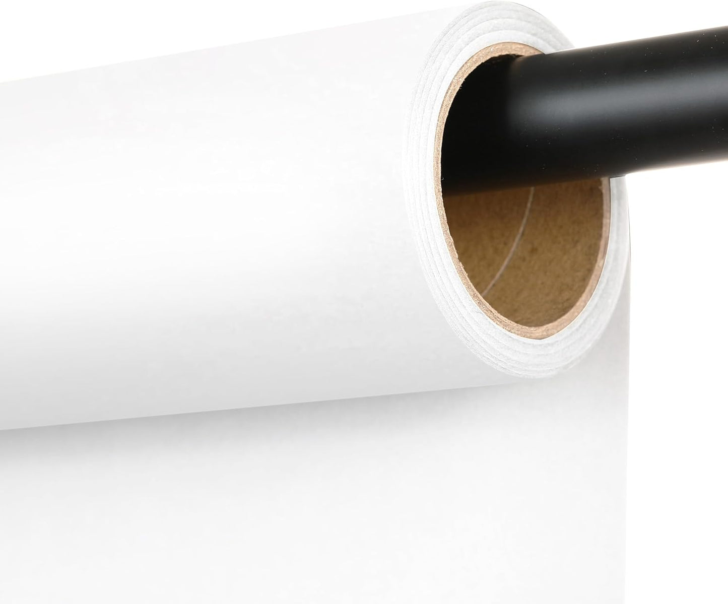 Seamless Photography Background Paper Roll, Blue Photo Paper Backdrop for Photography, Video and Streaming (Bright White, 53" x16')