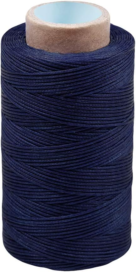 284 Yards Waxed Thread, 210D Heavy Duty Upholstery Wax Thread for Leather Sewing,0.8mm Flat Waxed Linen Cord for Bookbinding/Shoe Repairing/Leather Projects