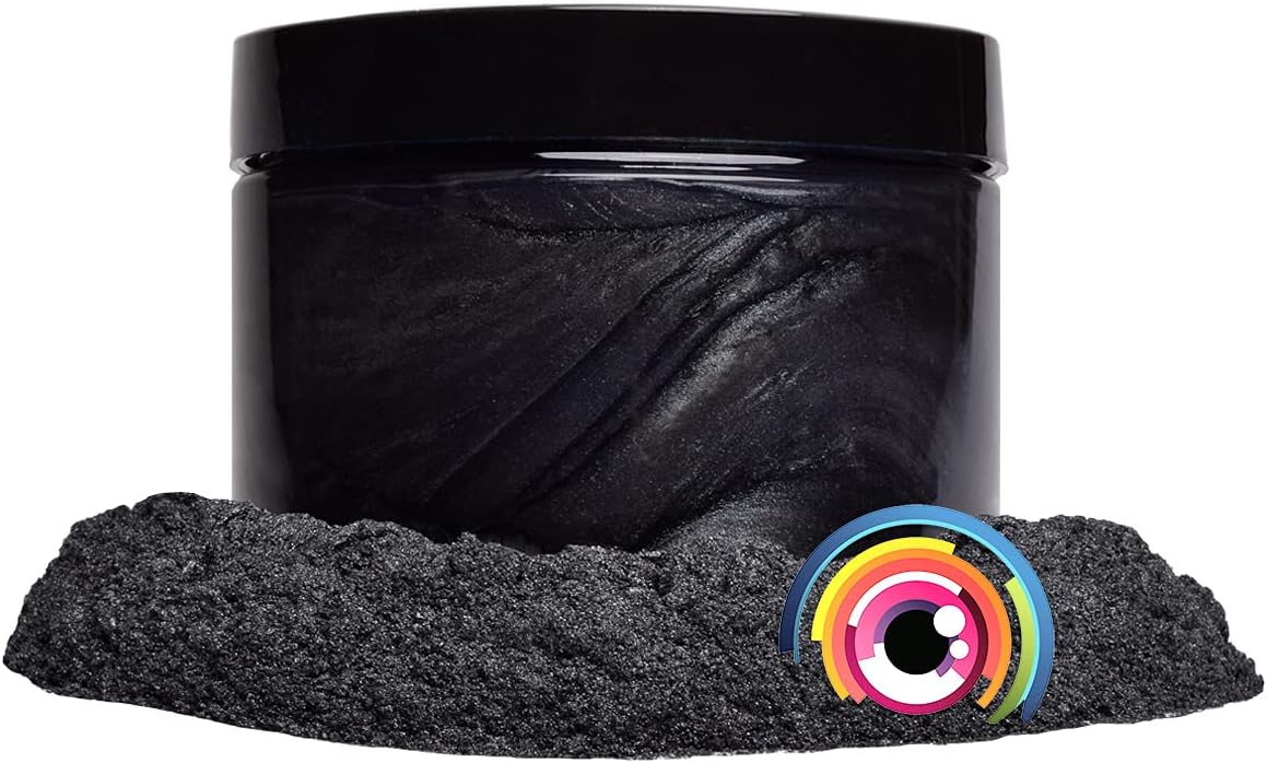 Eye Candy Pigments Premium Grey Mica Powder - Japanese Steel Grey (25gr) - for Epoxy, Resin, Soap, Paint, Woodworking, Acrylic Pouring, Bath Bombs, Fishing Lures - DIY Arts and Crafts Additive