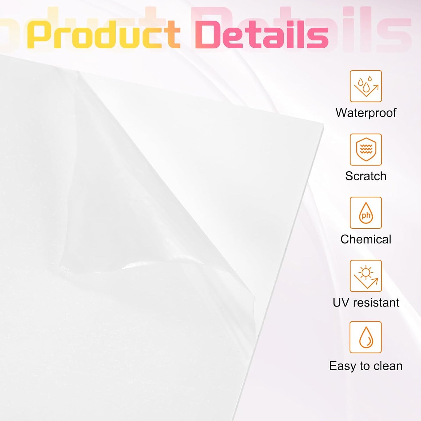 uxcell 3Pcs Acrylic Sheets 8x8 Inch Acrylic Panel 1/8 Inch-3mm Plastic Board for Picture Frames Sign Holders DIY Display Projects Craft, White