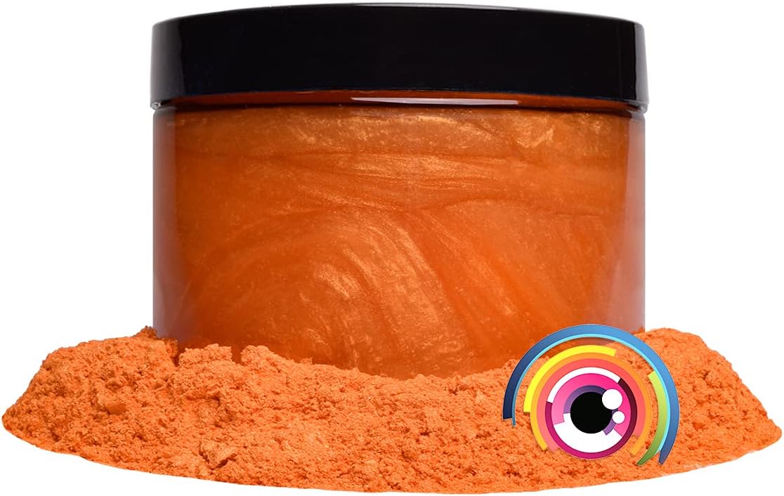 Eye Candy Pigments Premium Orange Mica Powder - Shibuya Orange (50gr) - for Epoxy, Resin, Soap, Paint, Woodworking, Acrylic Pouring, Bath Bombs, Fishing Lures - DIY Arts and Crafts Additive