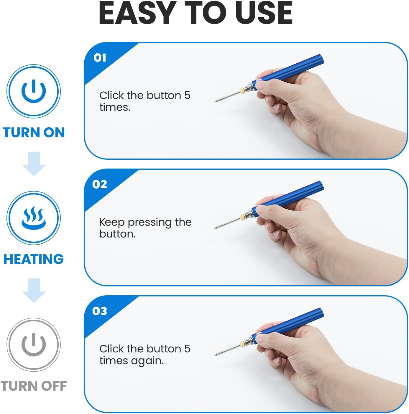 Cordless Soldering Iron Kit, Wireless Electric Soldering Gun Pen, 1100mAh Large Battery, Portable and Rechargeable for Home Appliance Repair, Electronic Components, DIY