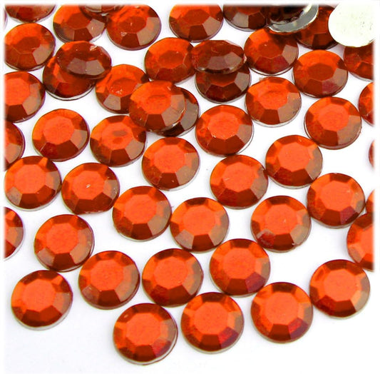 The Crafts Outlet 144pc Rhinestones Round 10mm - Flatback Orange
