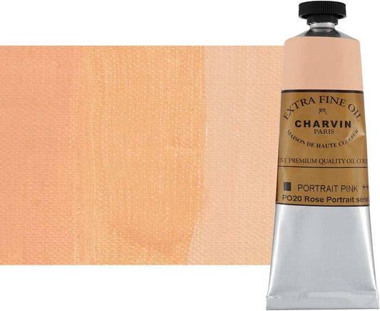 Charvin Extra Fine Oil Paint, Portrait Pink 60 ml - Triple-Milled, Rich Texture, Poppy Oil-Based, Light-Fast, Handmade, Archival Quality