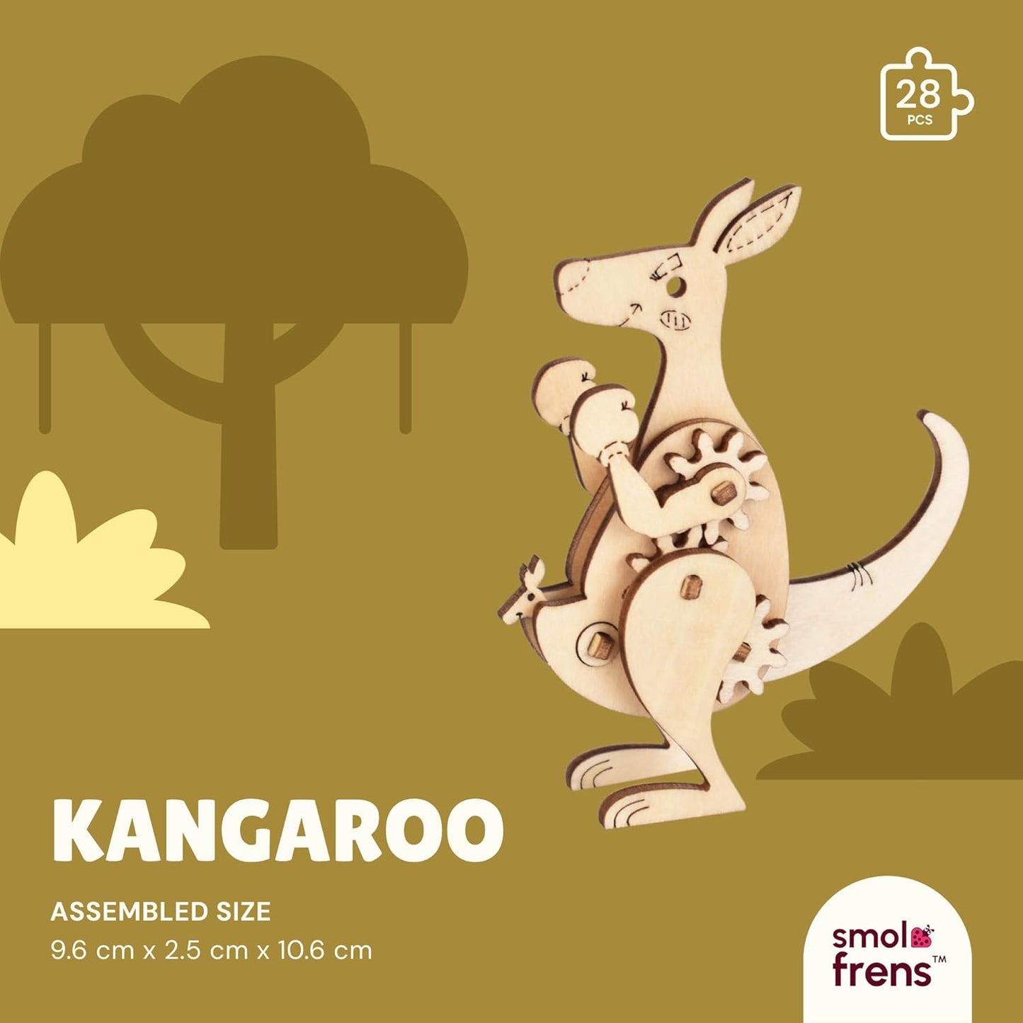 Wooden Animal Puzzles for Ages 8+, 6 Pack 3D Wooden Puzzles, STEM Kits for Kids, Teens, Adults, Wood Crafts Model Kits, STEM Toys, DIY Art Projects, Educational Gifts Toys, Party Favors - Exotic Frens