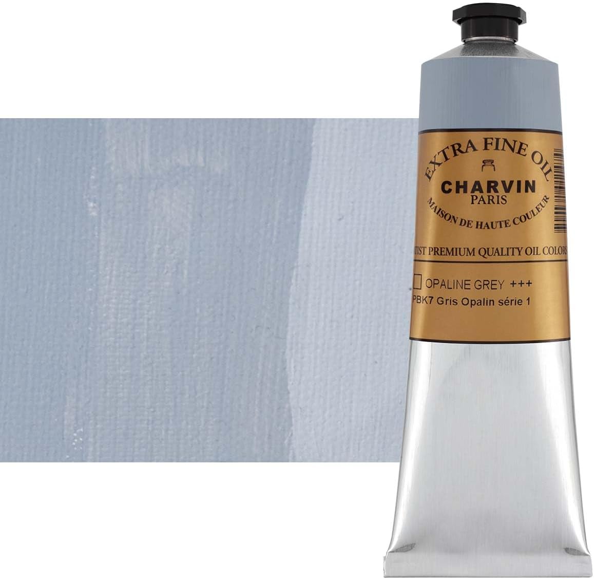 Charvin Extra Fine Oil Paint, Opaline Grey 150 ml - Triple-Milled, Rich Texture, Poppy Oil-Based, Light-Fast, Handmade, Archival Quality