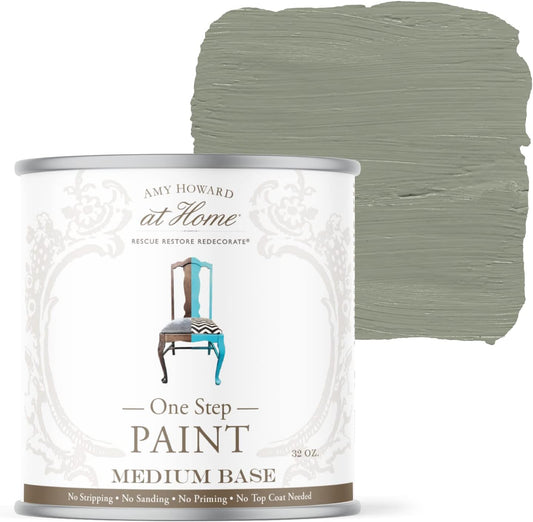 AMY HOWARD AT HOME Chalk-Based One Step Paint for Furniture, Cabinetry, Decor, Finish, and More | No Stripping, Sanding, or Priming | Medium Base | 32 Ounce | Lou Lou