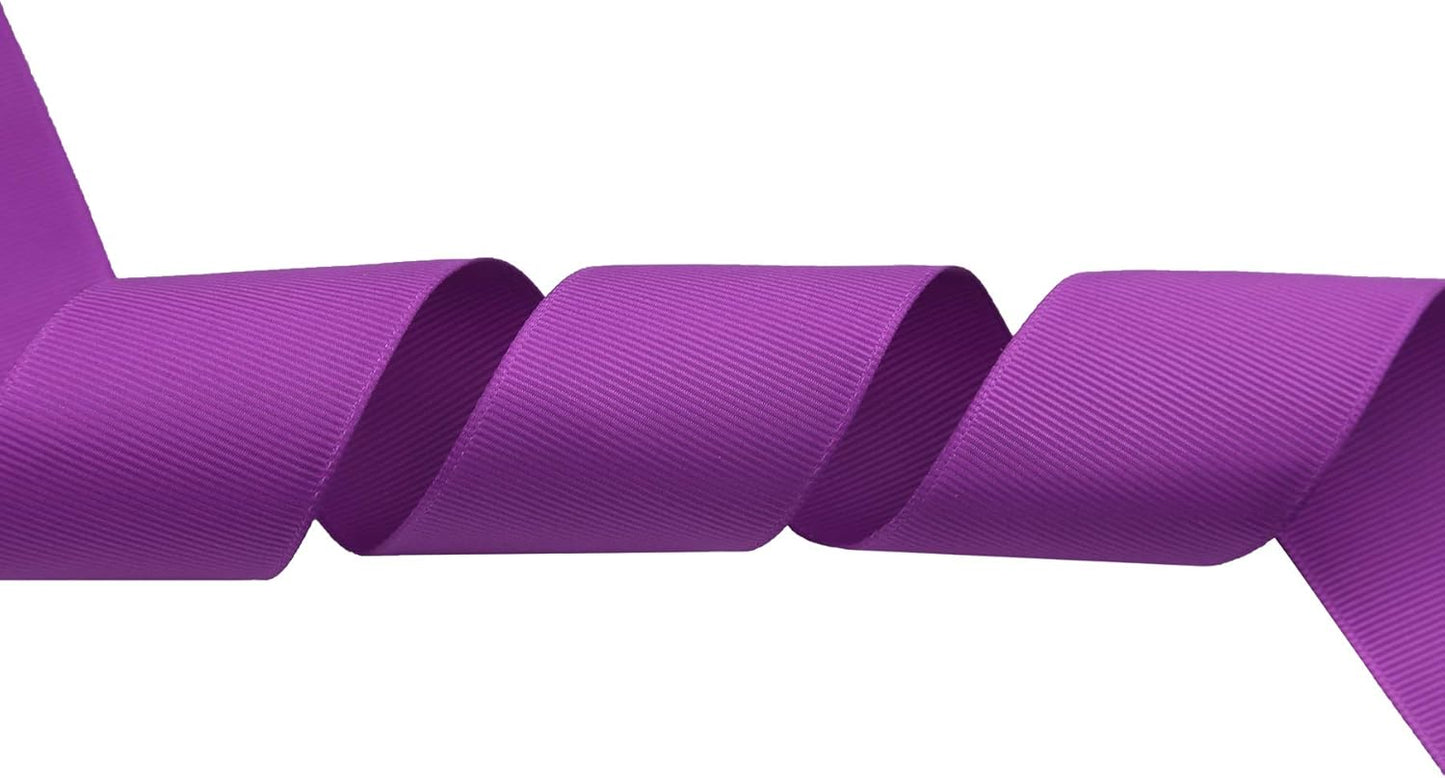 ITIsparkle 11/2" Inch Grosgrain Ribbon 25 Yards-Roll Set for Gift Wrapping Cake Decoration Party Favor Hair Braids Hair Bow Baby Shower Decoration Floral Arrangement Craft Supplies, Purple Ribbon