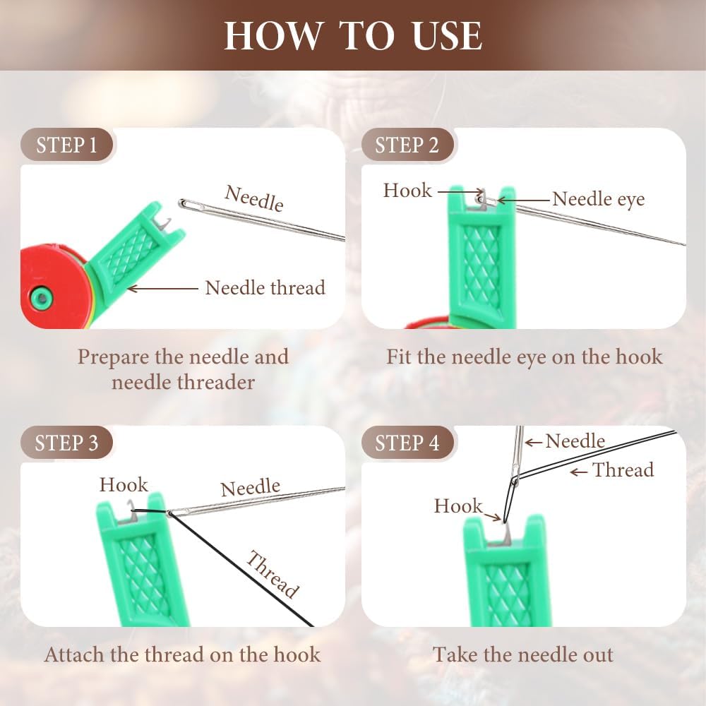 Automatic Needle Threader,New Sewing Machine Needle Threader,Sewing Needle Threaders,Plastic Needle Threaders,Automatic Needle Threading Device (3 PCS)