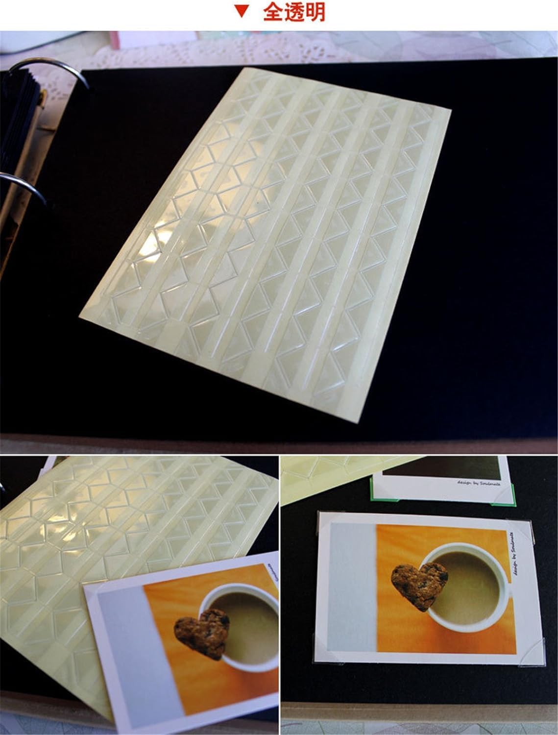 20 Sheet (2040-pack) Photo Corners Self Adhesive PVC Paper Photo Foto Corner Stickers for Scrapbooking Personal Journal (Clear 2040pcs)