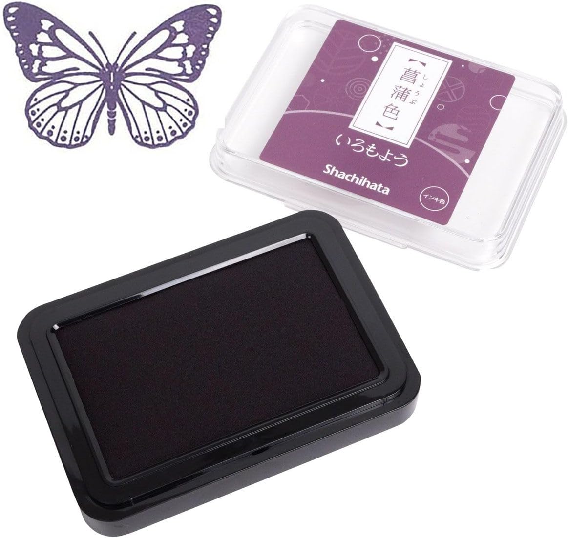 IROMOYO Stamp PAD, Traditional Japanese Ink Colour, Oil-Based Ink pad - RED Violet