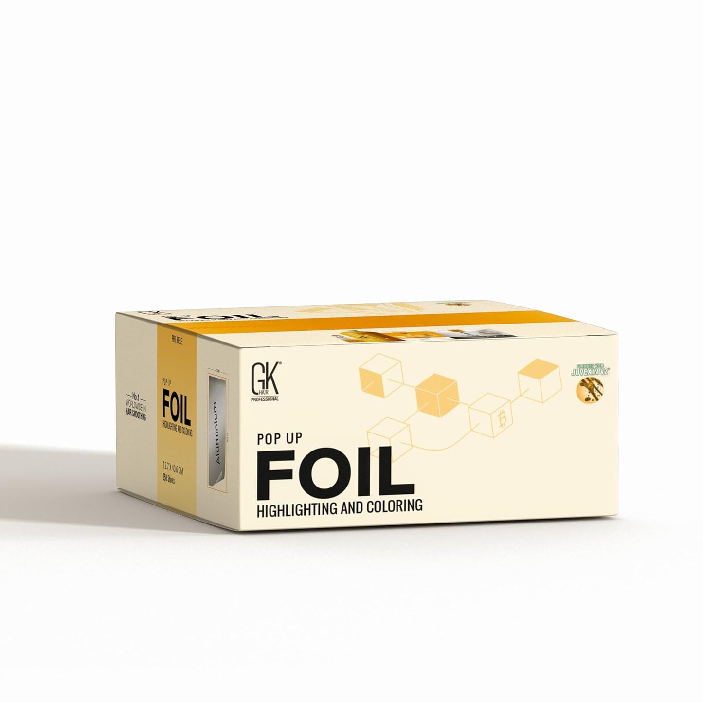 GK Hair Pop-up Foil with Box of 250 Sheets for Hairs Coloring – Premium Silver Aluminum Foil for Hair Highlighting, Coloring, and Dyeing