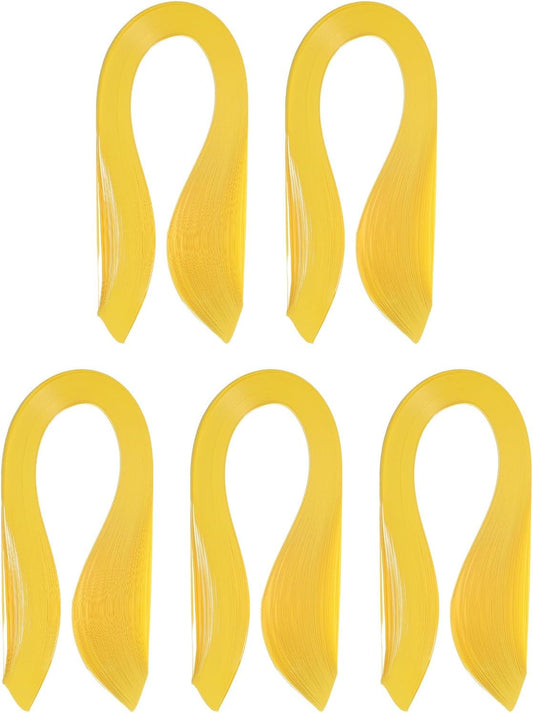 PATIKIL 600pcs Quilling Strips Paper 1/8"(3mm) 39cm Origami Paper Quilling Strip for Art DIY Hand Craft Christmas, Dark Yellow