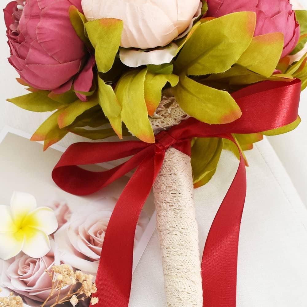 TONIFUL 1 Inch x 100yds Claret Red Satin Ribbon, Thin Solid Color Satin Ribbon for Gift Wrapping, Crafts, Hair Bows Making, Wedding Party Decoration, Invitation Cards, Floral Bouquets, Christmas