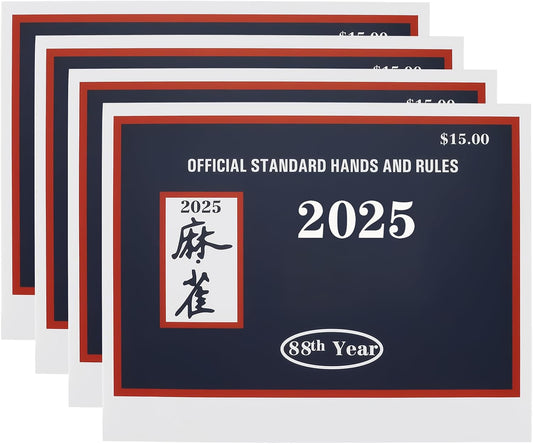 2025 mah jong cards Official - Revision - Large Size - 4 Pcs