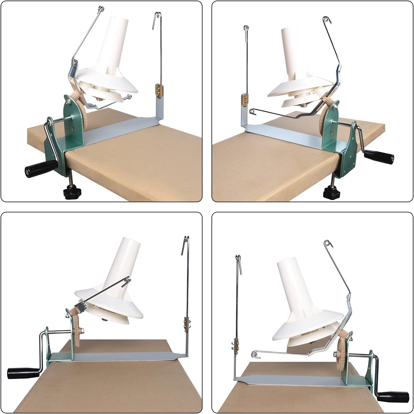 Yarn Ball Winder 18oz Large Swift Yarn Fiber Wool String Ball Winder, Tabletop Clamp Up to 2'', Hand Operated Center Pull Yarn Ball Winder