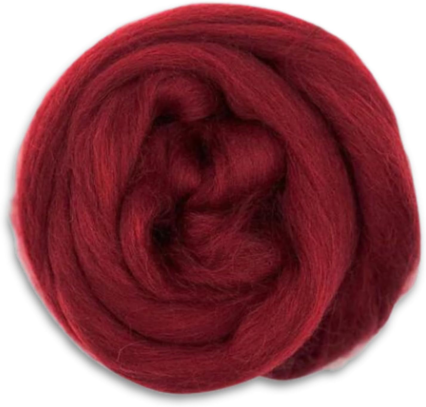 Revolution Fibers Dyed Corriedale Wool | 8.2 Ounces of Premium Combed Wool Top | 26 Micron, 100% Pure Corriedale Wool Roving, Ethically Sourced (Ruby Red)