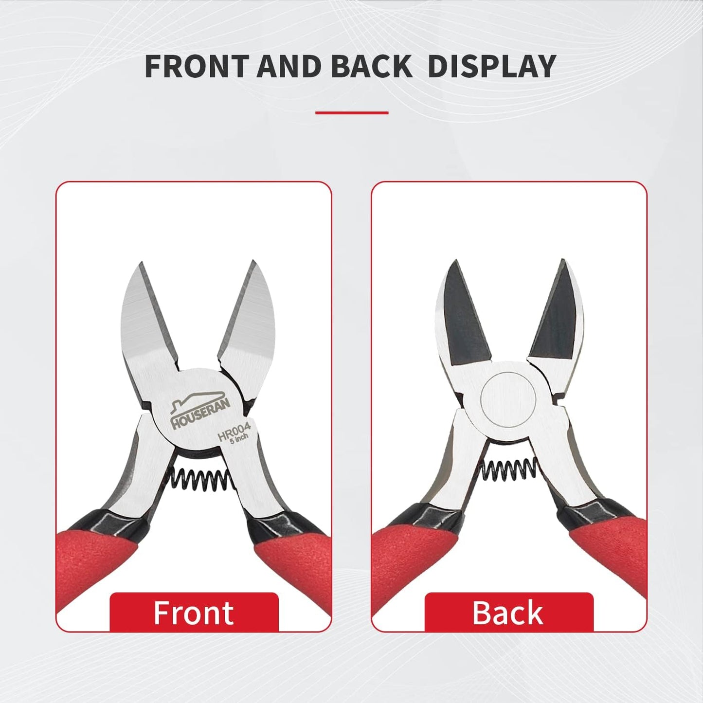 5 inch Wire Cutters, 5 Pack Diagonal Cutters, Side Cutters, Wire Cutter Set, Wire Snips, Small Diagonal Cutters with Spring Loaded, Diagonal Cutting Pliers for Crafts, Jewelry Making