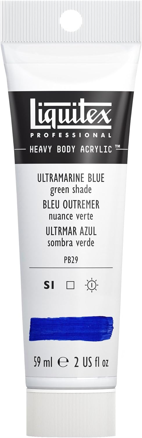 Liquitex Professional Heavy Body Acrylic Paint, 2-oz (59ml) Tube, Ultramarine Blue (Green Shade)