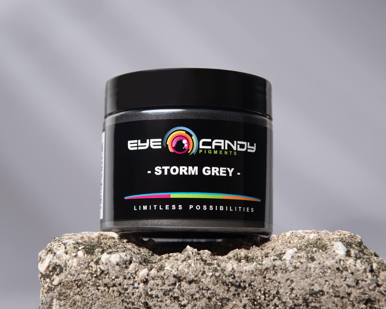 Eye Candy Pigments Premium Grey Mica Powder - Storm Grey (50gr) - for Epoxy, Resin, Soap, Paint, Woodworking, Acrylic Pouring, Bath Bombs, Fishing Lures - DIY Arts and Crafts Additive