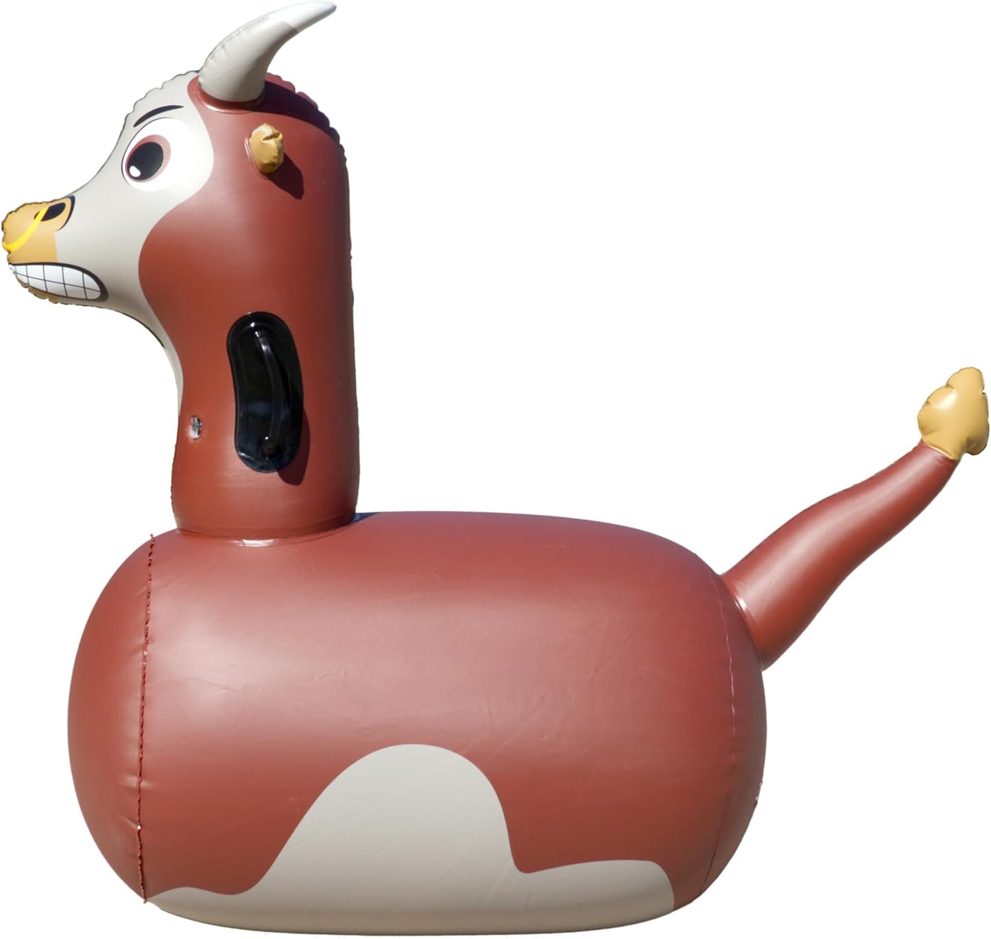 Hearthsong Hop N Go Inflatable Bull Riding Bouncy Hopping Toys for Kids Ages 5+ - Ride On Bouncer Animal Hopper Jumping Toys for Outdoor Games