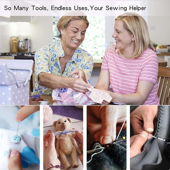 FNV Sewing kit, 229 pcs Sewing Accessories, Friendly for Beginner and Professional for Worker, Suitable for Travel, Home, School and DIY Gift, Needles, Scissors, 41XL Thread Spools