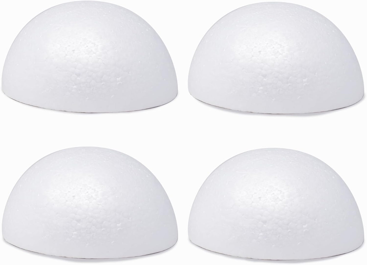 8" Craft Foam Half Ball - Smooth Half Foam Polystyrene Balls for Craft and Project, Pack of 4